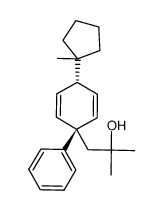 trans-2-methyl-1-[4-(1-methylcyclopentyl)-1-phenylcyclohexa-2,5-dienyl]propan-2-ol结构式