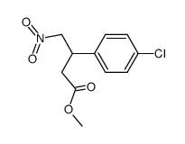 methyl (+/-)-3-(4-chlorophenyl)-4-nitrobutanoate Structure