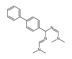 N'-[[(E)-dimethylaminomethylideneamino]-(4-phenylphenyl)methyl]-N,N-dimethylmethanimidamide Structure