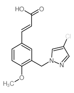 (2E)-3-{3-[(4-Chloro-1H-pyrazol-1-yl)methyl]-4-methoxyphenyl}acrylic acid结构式