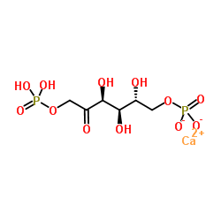 Calcium 6-O-phosphonato-1-O-phosphono-D-fructose structure