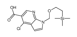 ((2-(三甲基甲硅烷基)乙氧基)甲基)-1H-吡咯并[2,3-b]吡啶-5-羧酸结构式