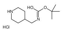 tert-Butyl (piperidin-4-ylmethyl)carbamate hydrochloride Structure
