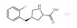 (2S,4R)-4-(2-Fluorobenzyl)pyrrolidine-2-carboxylic acid hydrochloride Structure