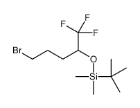 (5-bromo-1,1,1-trifluoropentan-2-yl)oxy-tert-butyl-dimethylsilane结构式