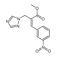 (E)-2-((1H-1,2,4-噻唑-1-基)甲基)-3-(3-硝基苯基)丙烯酸甲酯结构式
