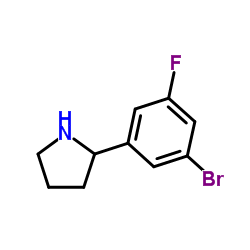 2-(3-Bromo-5-fluorophenyl)pyrrolidine Structure