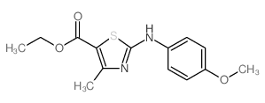 2-[(4-甲氧基苯基)氨基]-4-甲基-1,3-噻唑-5-羧酸乙酯结构式