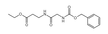 N-(N-benzyloxycarbonyl-glycyl)-β-alanine ethyl ester结构式