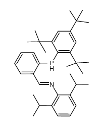 2,6-diisopropyl-N-(2-((2,4,6-tri-tert-butylphenyl)phosphino)benzylidene)aniline结构式
