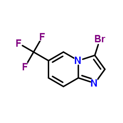 3-溴-6-(三氟甲基)咪唑并[1,2-a]吡啶结构式