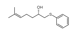 (S)-6-methyl-1-(phenylthio)hept-5-en-2-ol结构式