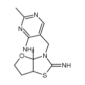3-(4-amino-2-methyl-pyrimidin-5-ylmethyl)-3a-methyl-tetrahydro-furo[2,3-d]thiazol-2-ylideneamine Structure