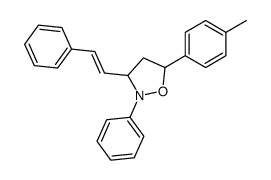5-(4-methylphenyl)-2-phenyl-3-(2-phenylethenyl)-1,2-oxazolidine结构式