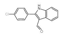 2-(4-氯苯基)-1H-吲哚-3-甲醛结构式
