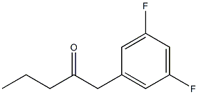 1-(3,5-DIFLUOROPHENYL)PENTAN-2-ONE结构式
