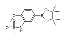 N-(2-Methoxy-5-(4,4,5,5-tetramethyl-1,3,2-dioxaborolan-2-yl)phenyl)methanesulfonamide Structure