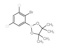 2-(2-Bromo-3,5-dichlorophenyl)-4,4,5,5-tetramethyl-1,3,2-dioxaborolane structure