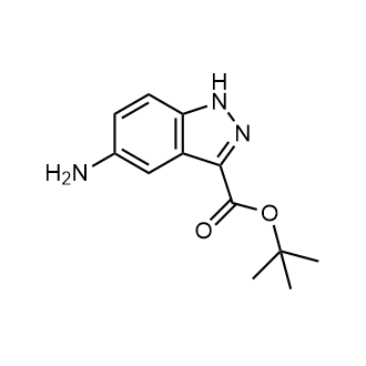 5-氨基-1H-吲唑-3-羧酸叔丁酯结构式
