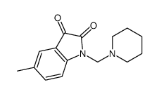 5-methyl-1-(piperidin-1-ylmethyl)indole-2,3-dione结构式