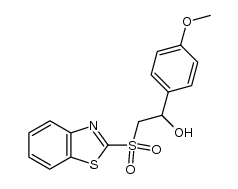 α-[(benzothiazol-2-ylsulfonyl)methyl]-4-methoxybenzenemethanol结构式