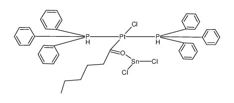 trans-{PtCl(CO{SnCl2}C5H11)(PPh3)2} Structure