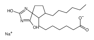 sodium,7-(8-hexyl-2,4-dioxo-1,3-diazaspiro[4.4]nonan-9-yl)heptanoate Structure