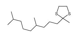 2-(4,8-dimethylnonyl)-2-methyl-1,3-dithiolane结构式