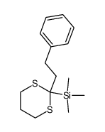 trimethyl(2-phenethyl-1,3-dithian-2-yl)silane结构式
