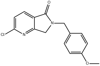 2-氯-6-(4-甲氧基苄基)-6,7-二氢-5H-吡咯并[3,4-b]吡啶-5-酮结构式