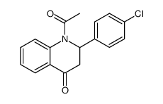 N-acetyl-2-(4'-chlorophenyl)-1,2,3,4-tetrahydro-4-quinolone结构式