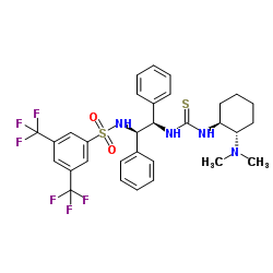 N-[(1R,2R)-2-[[[[((1S,2S)-2-(二甲基氨基)环己基]氨基]硫代甲基]氨基]-1,2-二苯乙基]-3,5-双(三氟甲基)苯磺酰胺结构式