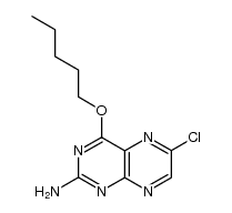 2-amino-6-chloro-4-(pentyloxy)pteridine结构式