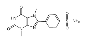 3,7-Dimethyl-8-(p-sulfonamidophenyl)xanthine结构式