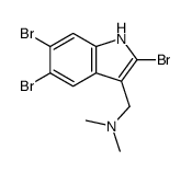N,N-dimethyl-1-(2,5,6-tribromo-1H-indol-3-yl)methanamine结构式