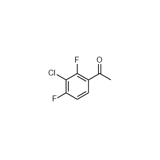 1-(3-氯-2,4-二氟苯基)乙酮结构式