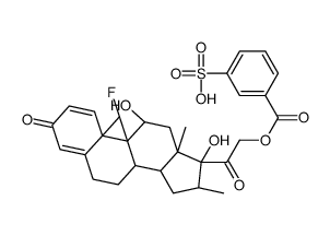 3-[2-[(8S,9R,10S,11S,13S,14S,16R,17R)-9-fluoro-11,17-dihydroxy-10,13,16-trimethyl-3-oxo-6,7,8,11,12,14,15,16-octahydrocyclopenta[a]phenanthren-17-yl]-2-oxoethoxy]carbonylbenzenesulfonic acid Structure