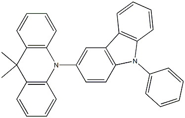 9,10-二氢-9,9-二甲基-10-(9-苯基-9H-咔唑-3-基)-啶结构式