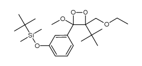 3-t-butyl-4-[3-(t-butyldimethylsiloxy)phenyl]-3-ethoxymethyl-4-methoxy-1,2-dioxetane Structure