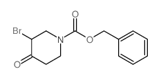 3-溴-4-氧代哌啶-1-羧酸苄酯结构式
