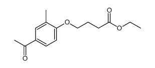 4-(4-acetyl-2-methylphenoxy)butanoic acid, ethyl ester Structure