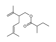 (5-methyl-2-prop-1-en-2-ylhex-4-enyl) 2-methylbutanoate Structure