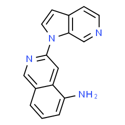 3-(吡咯并[2,3-C]吡啶-1-基)-5-氨基异喹啉结构式