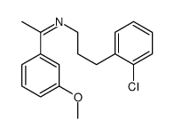 N-[3-(2-chlorophenyl)propyl]-1-(3-methoxyphenyl)ethanimine结构式