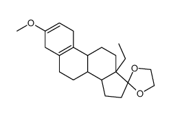 13-乙基-3Β-甲氧基甾烷-2,5(10)-二烯-17-酮-17-环亚乙基缩酮结构式