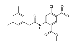 4-chloro-2-[2-(3,5-dimethylphenyl)-acetylamino]-5-nitro-benzoic acid methyl ester Structure