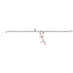 1,2-二硬脂酰-锡-甘油-3-磷酸-rac-(1-甘油) 钠盐结构式