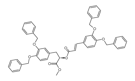 (R,E)-3-(3,4-bis(benzyloxy)phenyl)-1-methoxy-1-oxopropan-2-yl 3-(3,4-bis(benzyloxy)phenyl)acrylate Structure