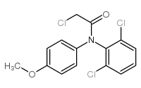 2-氯-N-(2,6-二氯苯基)-N-(4-甲氧基苯基) 乙酰胺结构式