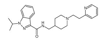 1-propan-2-yl-N-[[1-(2-pyridin-2-ylethyl)piperidin-4-yl]methyl]indazole-3-carboxamide Structure